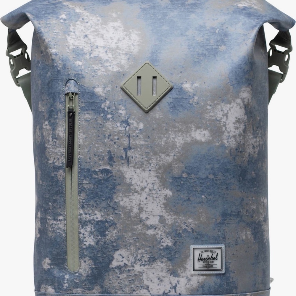Herschel Supply Company Distressed Blue & Gray Roll-Top Backpack